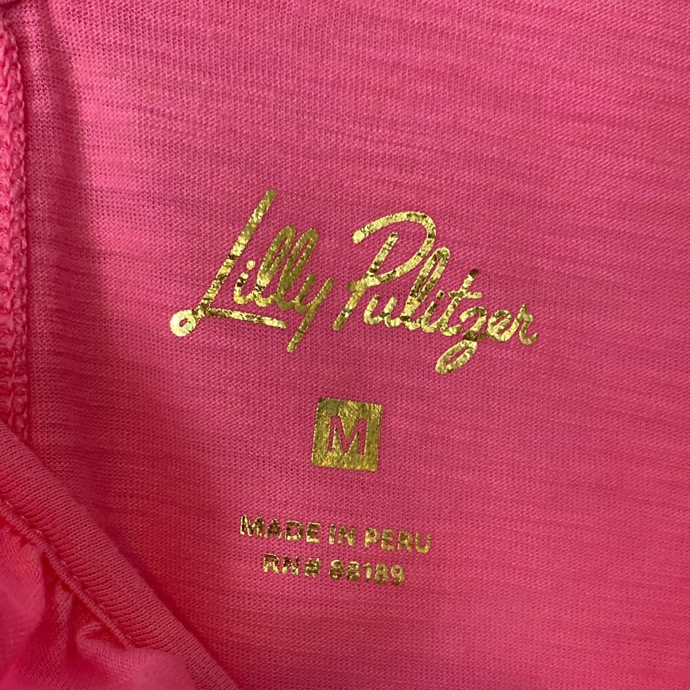 Lilly Pulitzer Pink Ruffle Tank Top - Picture 3 of 6